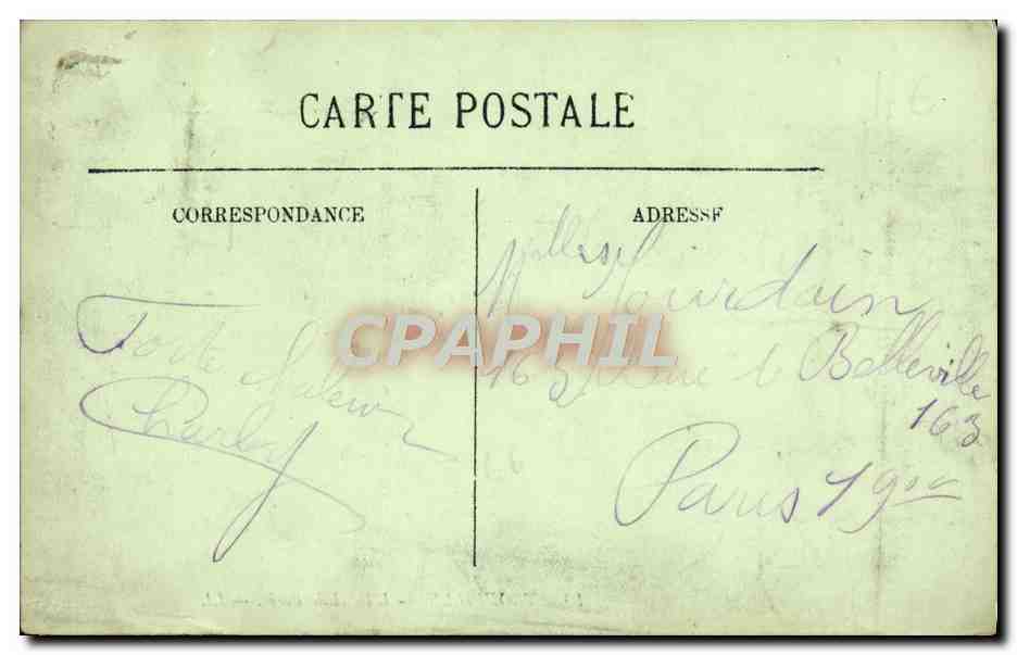 CPA Trouville L'Hotel de paris — Verso