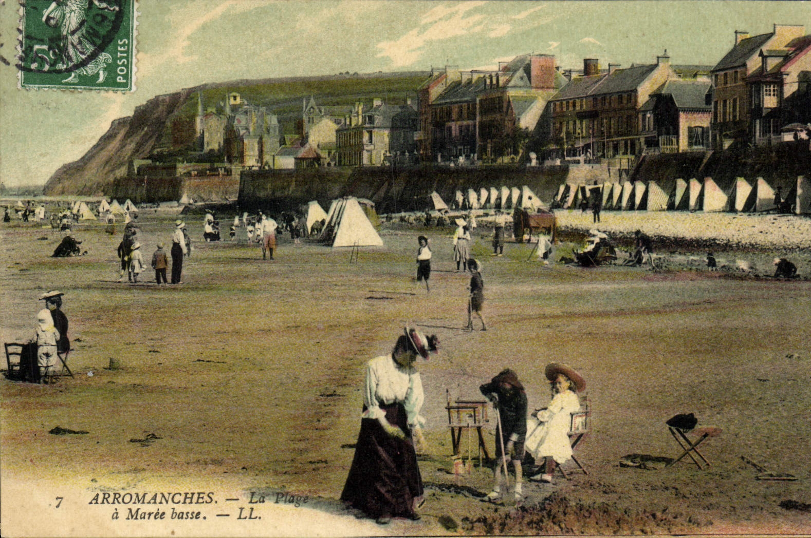 Arromanches — La Plage à Marée basse — LL. n°7