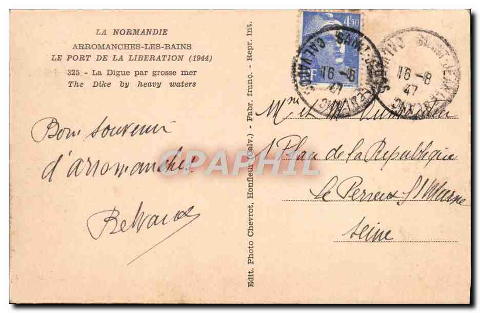 Arromanches-les-Bains — Le Port de la Libération (1944) — Photo Chevrot, Honfleur (Calv.) — Reverso