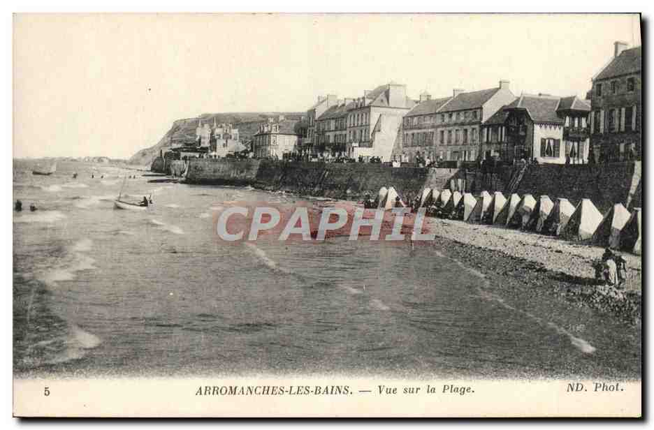CPA Arromanches Les Bains Vue Sur La Plage