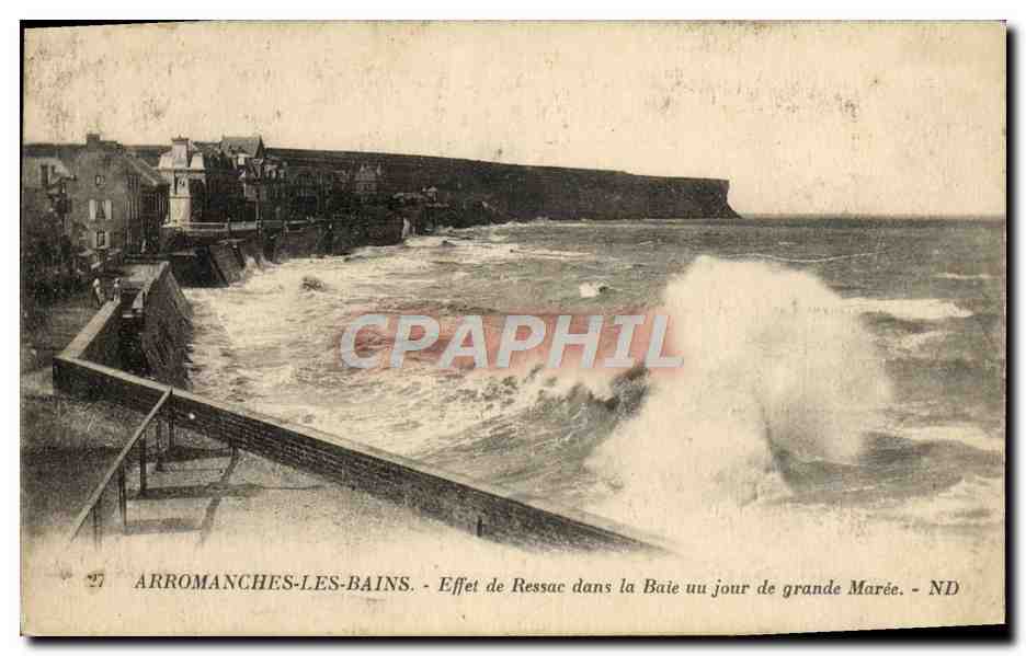 Arromanches-les-Bains — Effet de Ressac dans la Baie au jour de grande Marée — ND