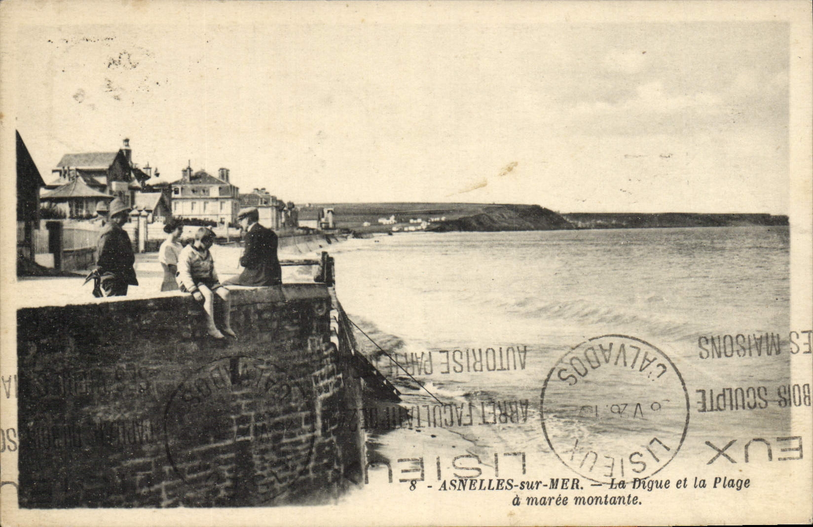 Asnelles-sur-Mer — La Digue et la Plage à marée montante — G. Armand, éditeur