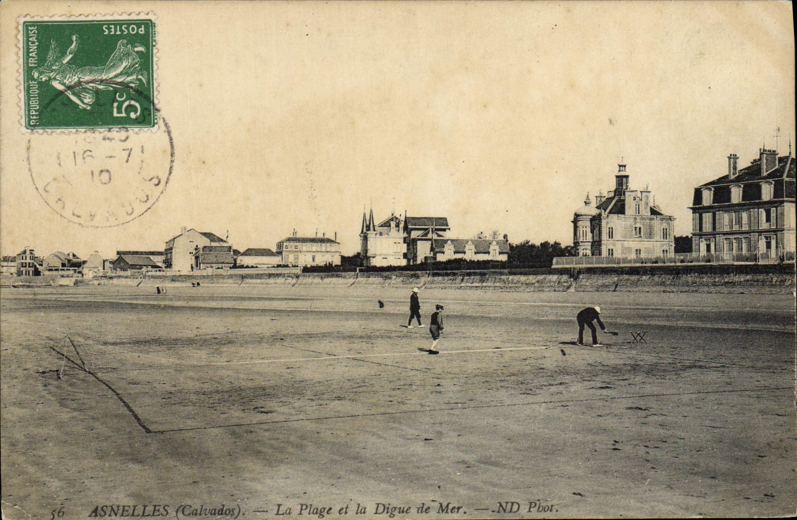 Asnelles (Calvados) — La Plage et la Digue de Mer — ND Phor.