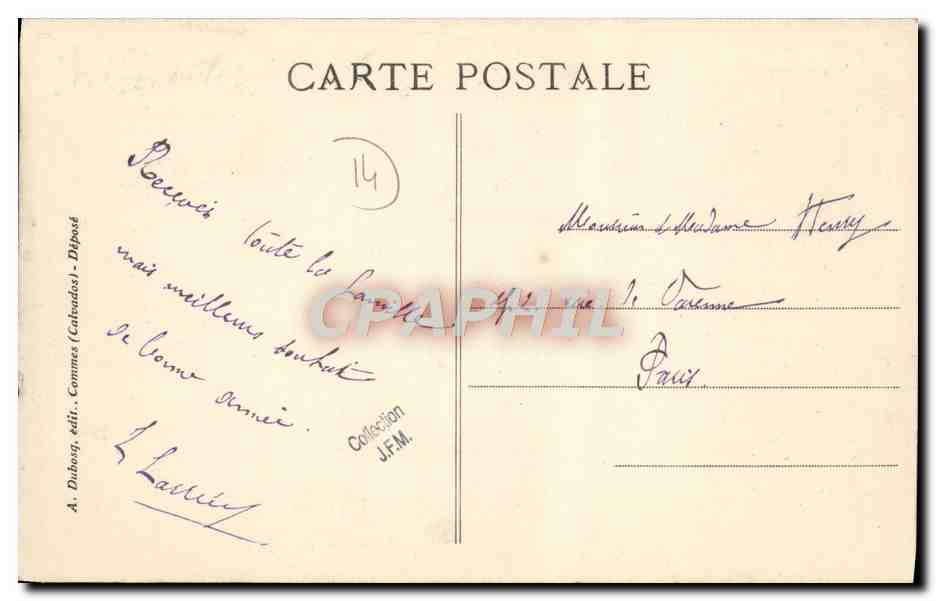 Château de Balleroy — Vue ensemble — A. Dubourg, édit. Commes (Calvados) n° 134 — Verso