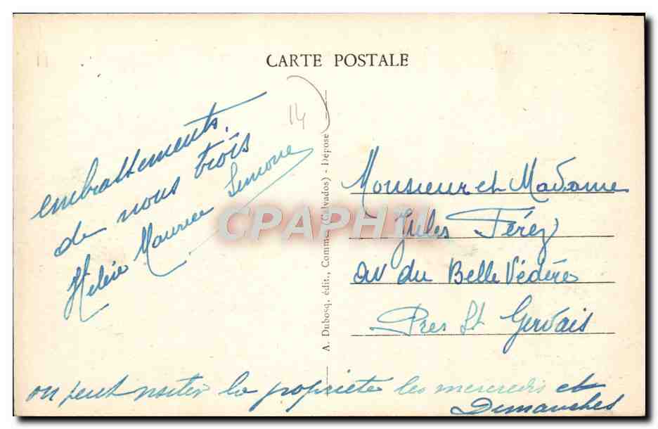 CPA Chateaux du calvados Balleroy les jardins et le chateau vue de face — Verso