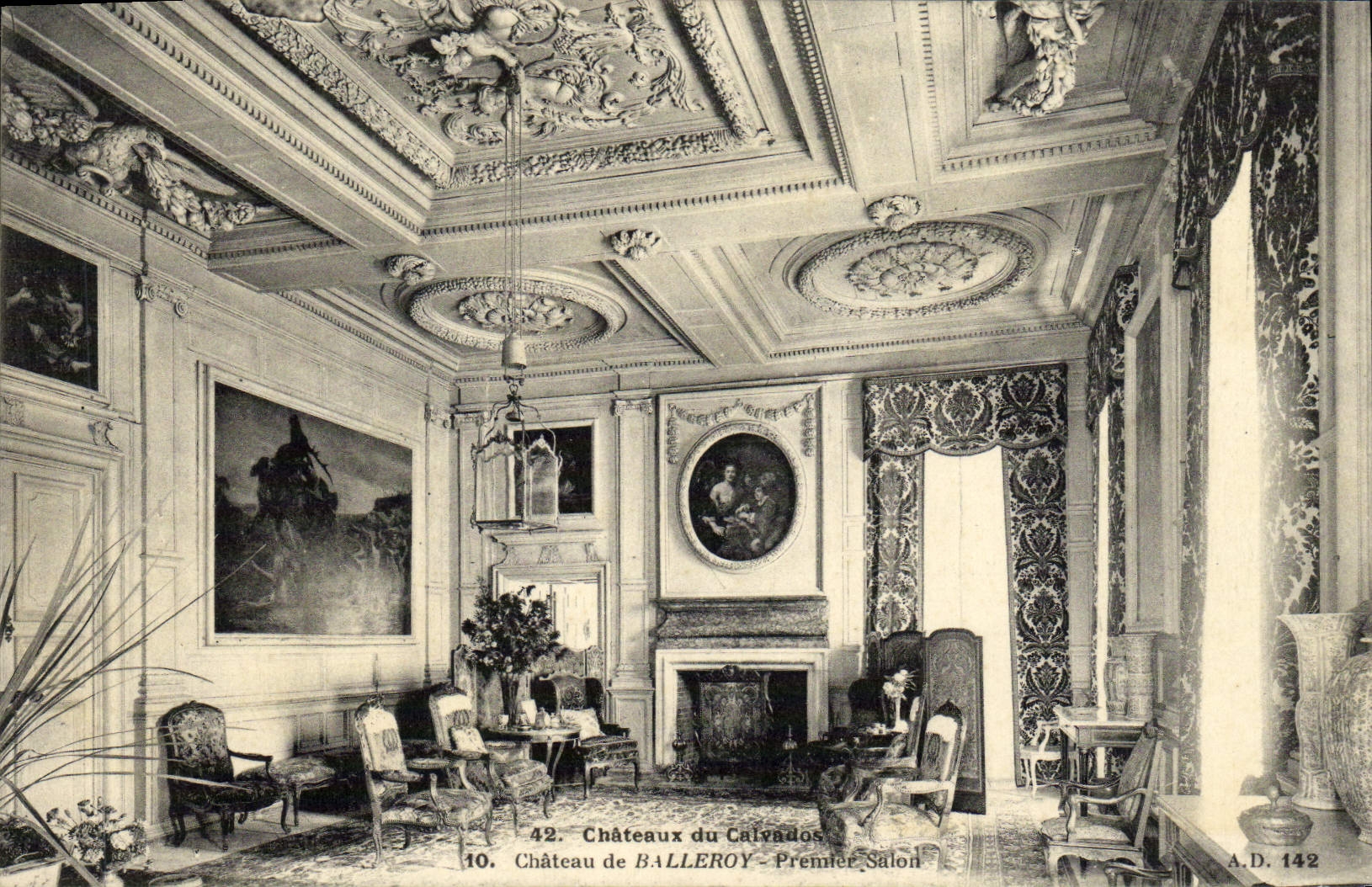 Château de Balleroy - Premier Salon — Châteaux du Calvados, n° 10, éditeur A. Duboq, n° de série A.D. 142