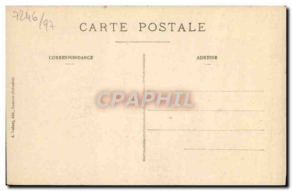 CPA Chateaux du calvados balleroy L'entree du chateau et l'eglise — Rückseite
