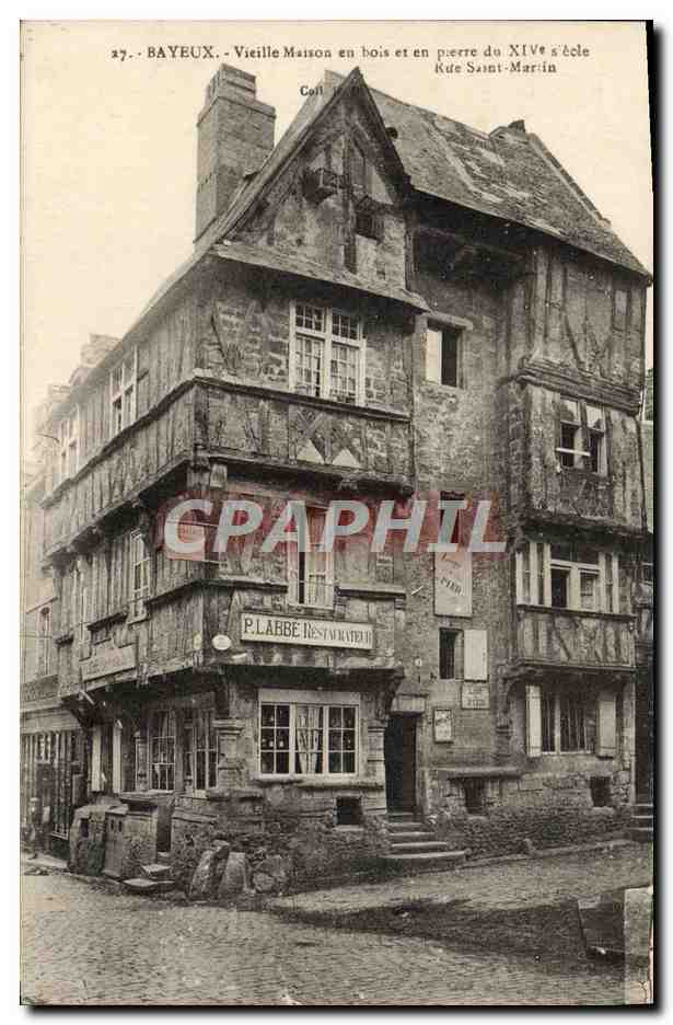 Bayeux - Vieille Maison en bois et en pierre du XIVe siècle - Rue Saint-Martin