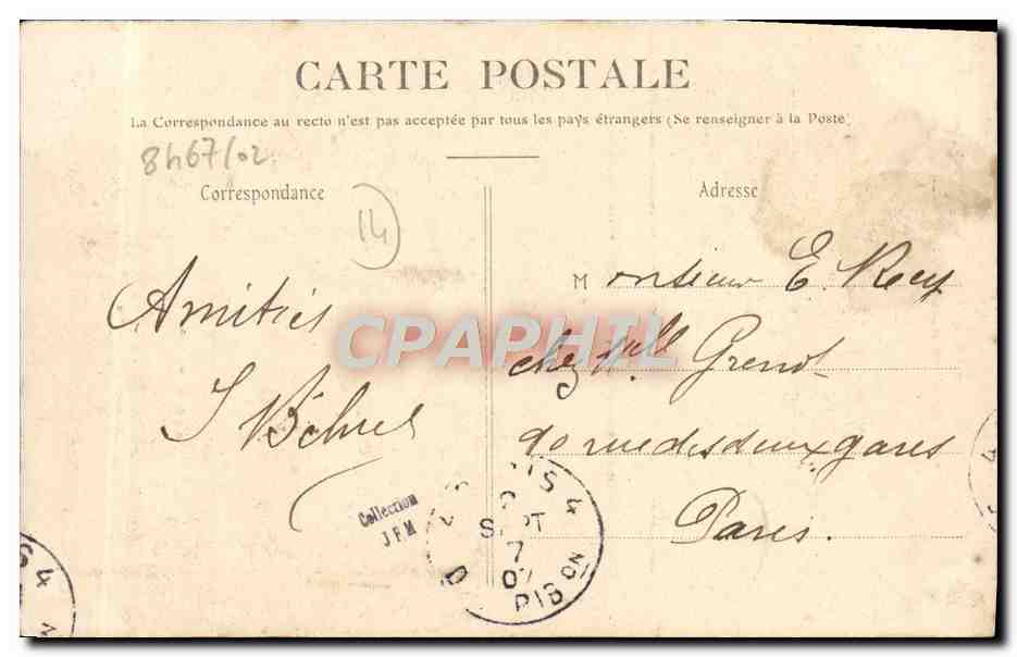 CPA Bayeux Vieille maison en bois et en pierre du 14eme Rue St Martin  — Verso