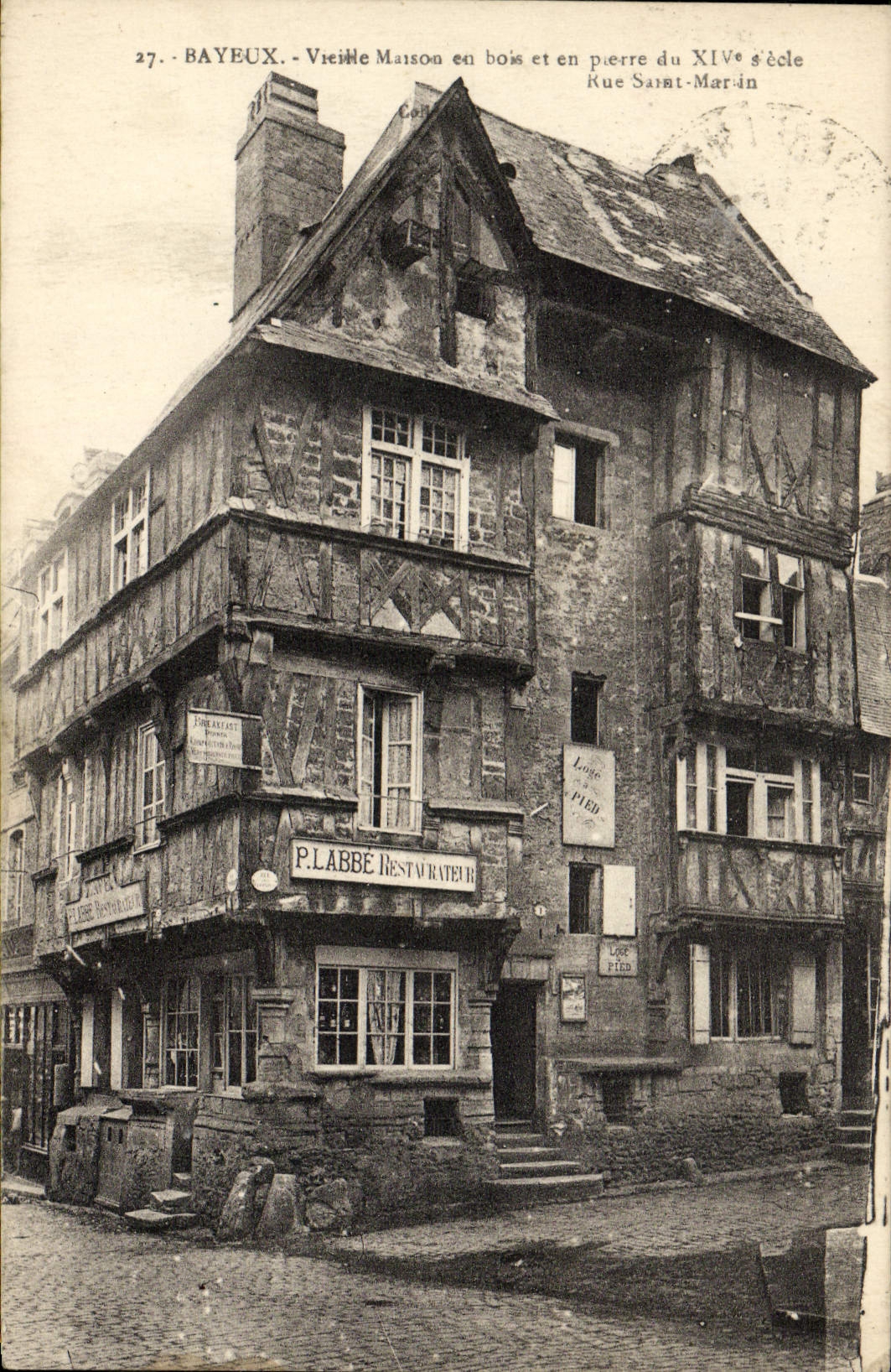 Bayeux - Vieille Maison en bois et en pierre du XIIe siècle - Rue Saint-Martin