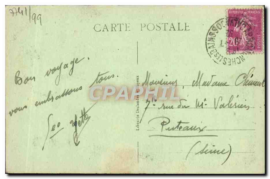 Bayeux - Vieille Maison en bois et en pierre du XIIe siècle - Rue Saint-Martin — Verso