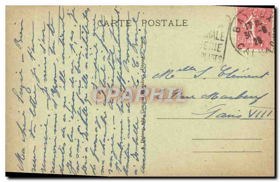 Bayeux - Rues Saint-Martin et des Cuisiniers — A. Dabosy, édit. (Duppont) n°60 — Rückseite