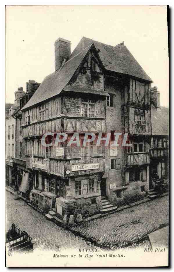 CPA Bayeux Maison de la rue Saint Martin