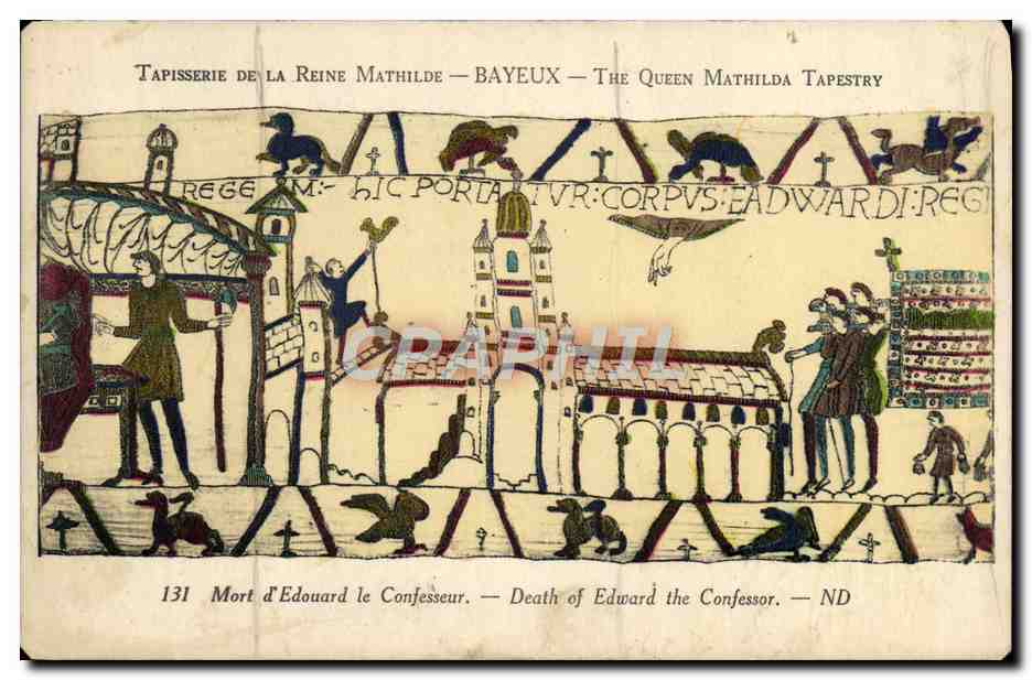 Mort d'Edouard le Confesseur — Tapisserie de la Reine Mathilde — Bayeux