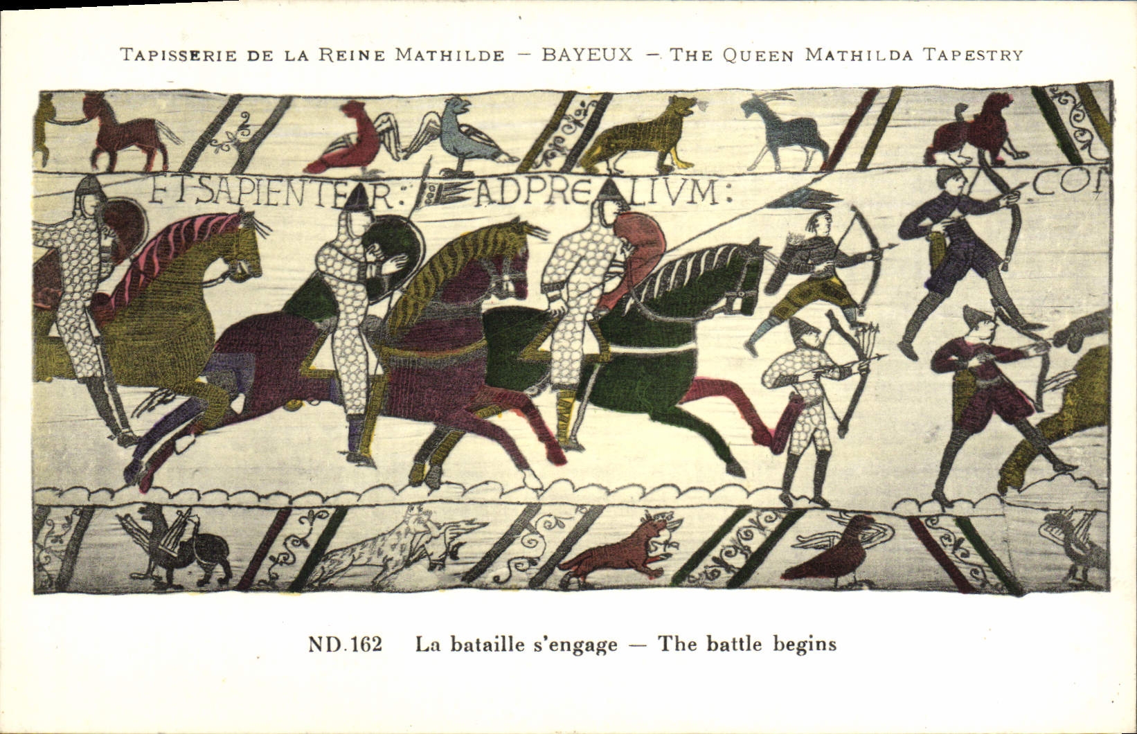 Tapisserie de la Reine Mathilde - Bayeux — The Queen Mathilda Tapestry — ND.162 La bataille s'engage — The battle begins