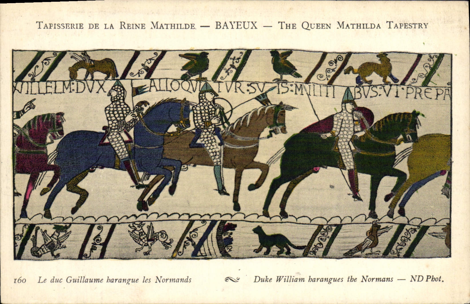 Tapisserie de la Reine Mathilde — Bayeux — The Queen Mathilda Tapestry — scène du duc Guillaume barangue les Normands