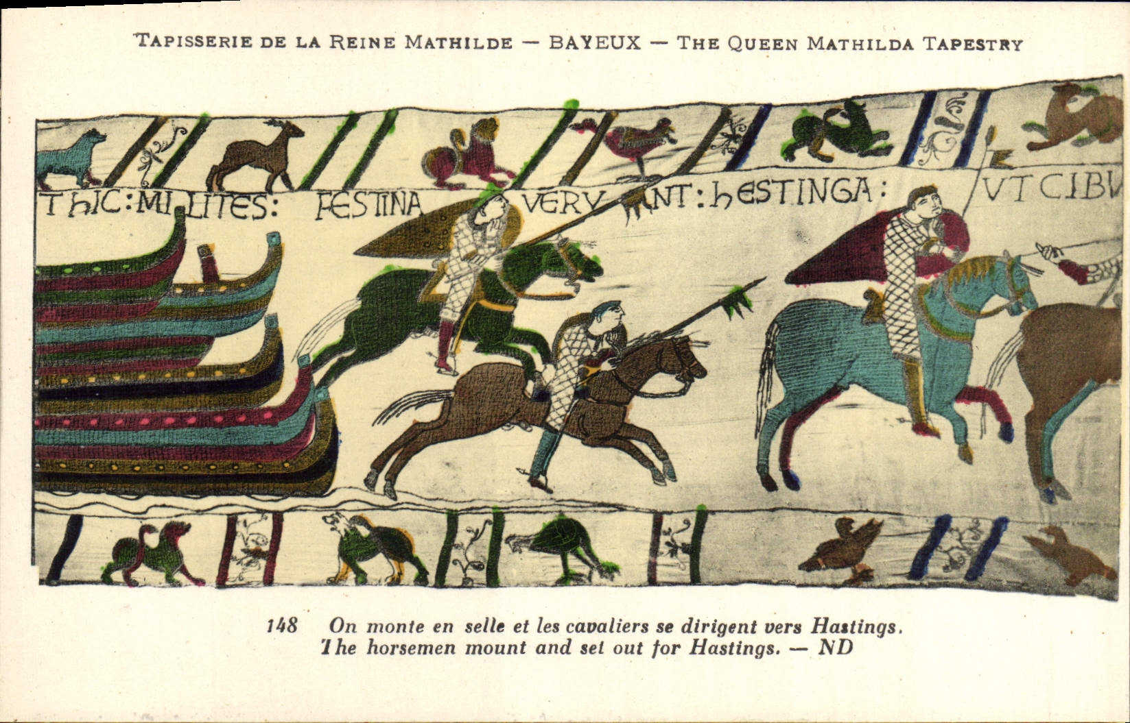 Tapisserie de la Reine Mathilde — Bayeux — The Queen Mathilda Tapestry — scène 148
