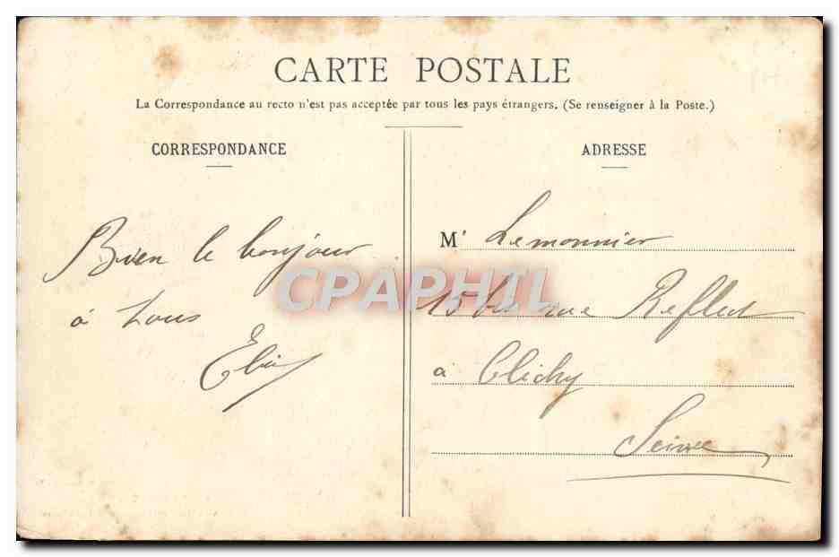 Bayeux — La Cathédrale vue du Pont des Trois-Lanternes — Collection R. D. — Rückseite