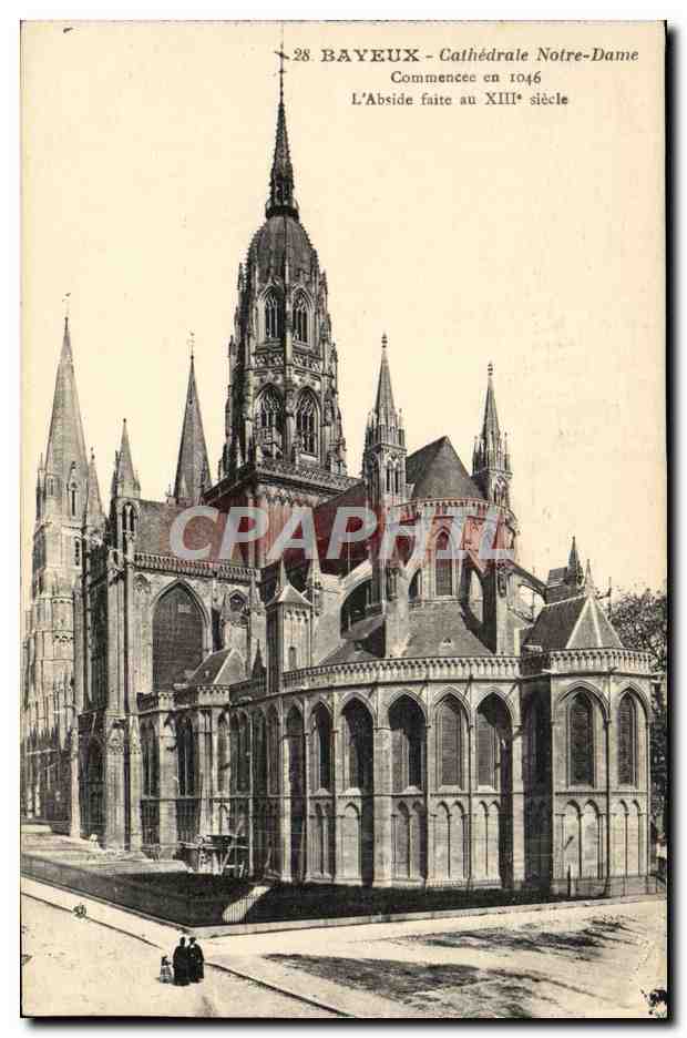 Bayeux - Cathédrale Notre-Dame — commencée en 1046, abside au XIIIe siècle — Librairie R. Deslaurier, Bayeux