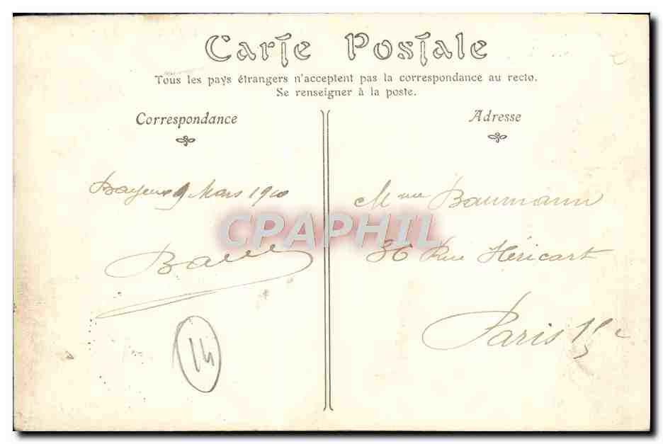 Bayeux — Vue générale — Éditeur inconnu, n° de série I — Rückseite