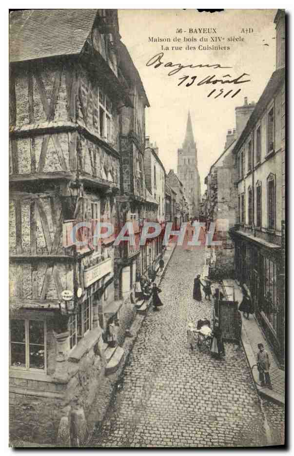 CPA Bayeux Maison de bois du 14eme Rue des Cuisiniers