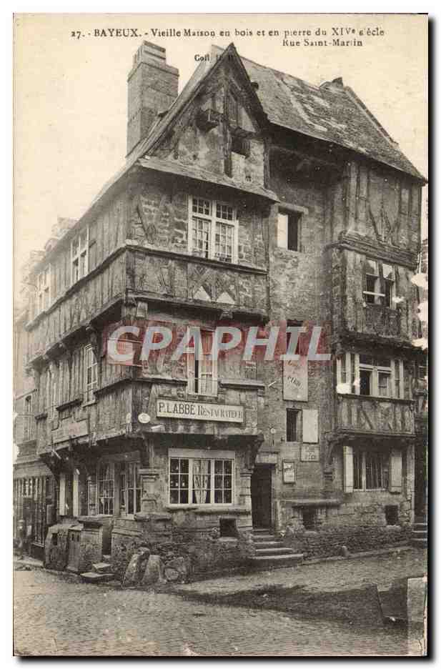 CPA Bayeux Vielle Maison Rue Saint Martin