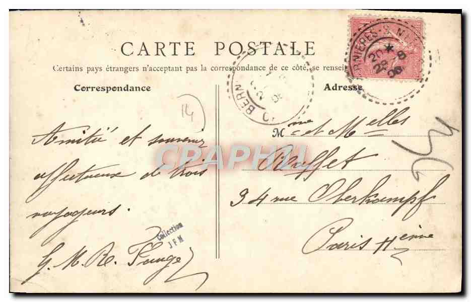 Bernières-sur-Mer (Calvados) — Les Cabines — La pleine Mer — G. F. PARIS — Rückseite
