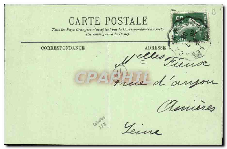 CPA Bernieres Le Semaphore et la Ville — Verso