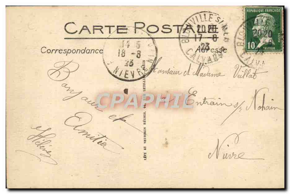 CPA Blonville sur Mer Vue prise du Mont Canisy  — Rückseite