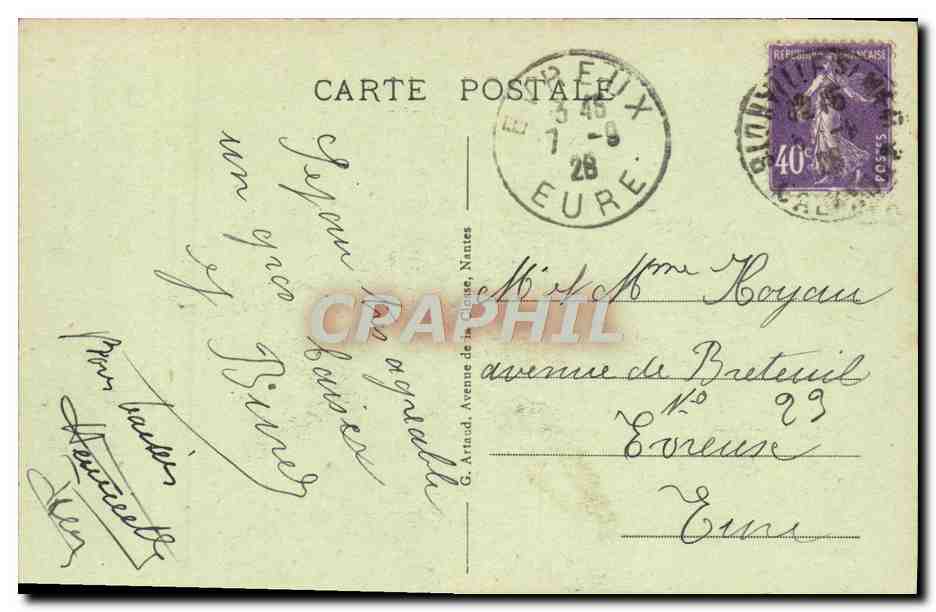 CPA Blonville Sur Mer La Plage Le Grand Hotel — Rückseite
