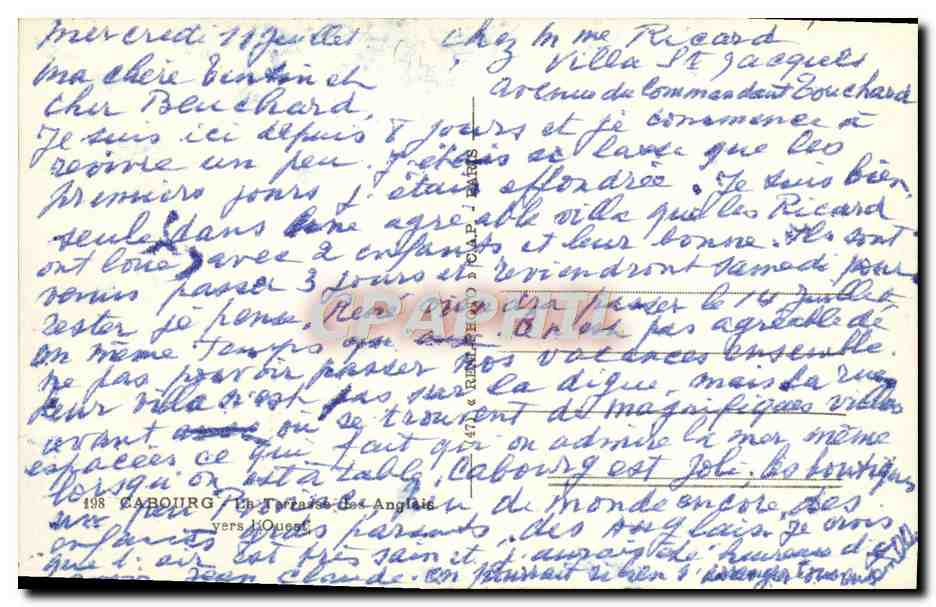 Carbourg — La Terrasse des Anglais — CPA n° 198 — Reverso