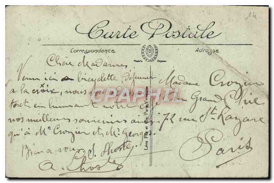 CPA Cabourg Le Boulevard des Anglais les Villas et la Digue — Verso