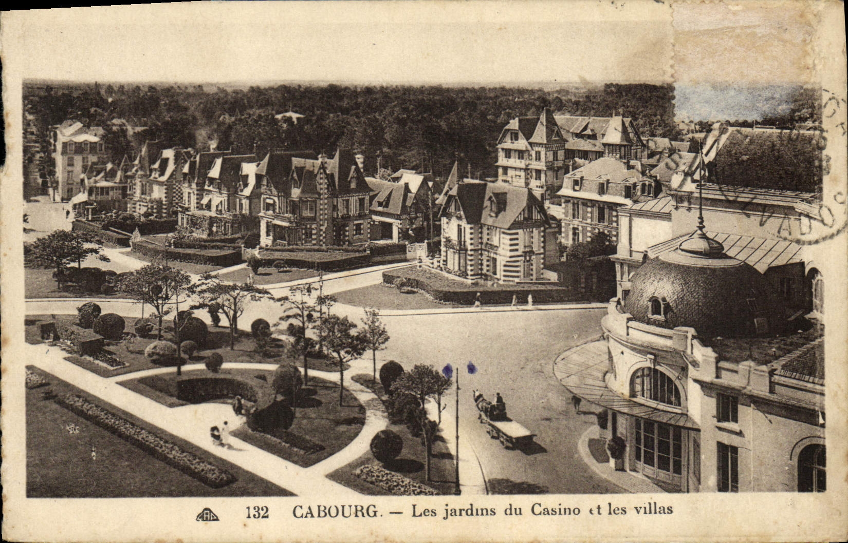Cabourg — Les jardins du Casino et les villas — éditeur ARA, n° 132