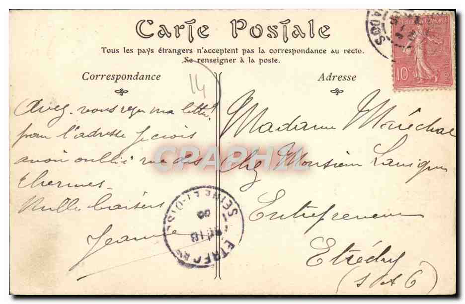 Cabourg — La Plage et le Grand Hôtel — ND Phot, n°9 — Rückseite
