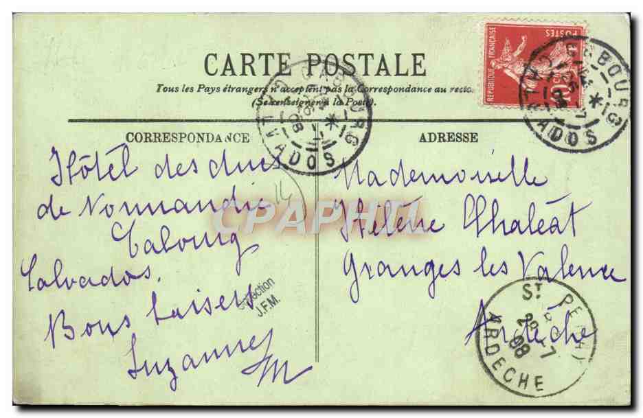 CPA Cabourg La Plage Le Grand Hotel Enfants — Verso