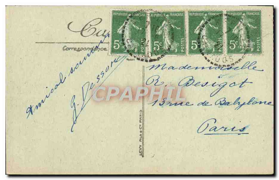 CPA Cabourg Panorama et les Villas — Verso