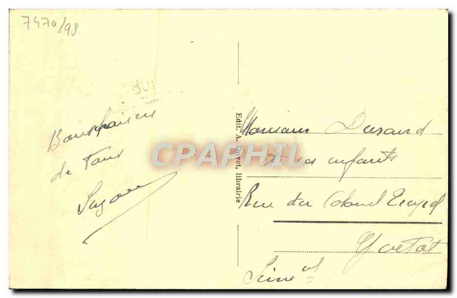 Cabourg - Le Casino et le Grand Hôtel — éditeur A. Puvet, n°21 — Verso