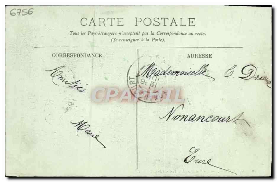 CPA Cabourg Le Casino et le grand Hotel — Rückseite