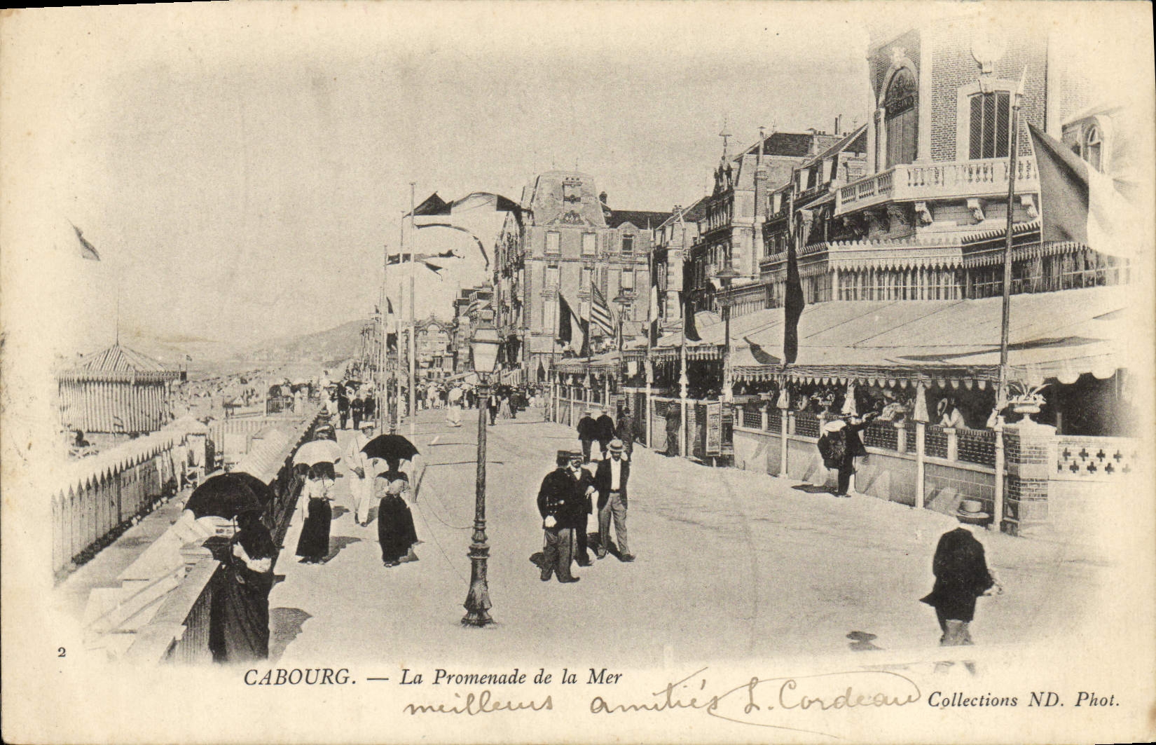 Cabourg — La Promenade de la Mer — Amitié's L. Cordeau Collections ND. Phot.