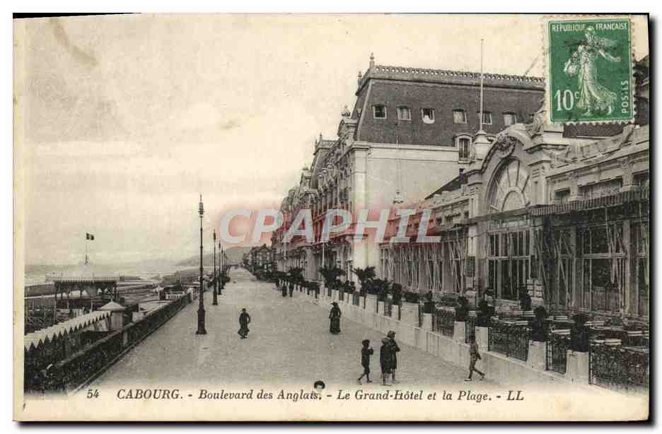 Cabourg - Boulevard des Anglais - Le Grand-Hôtel und die Plage - LL