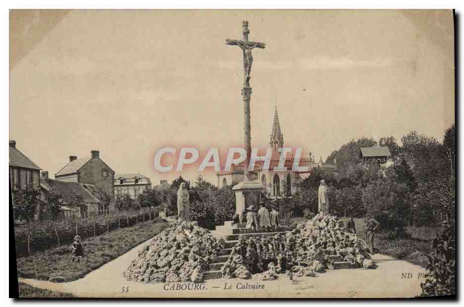CPA Cabourg Le Calvaire Enfants