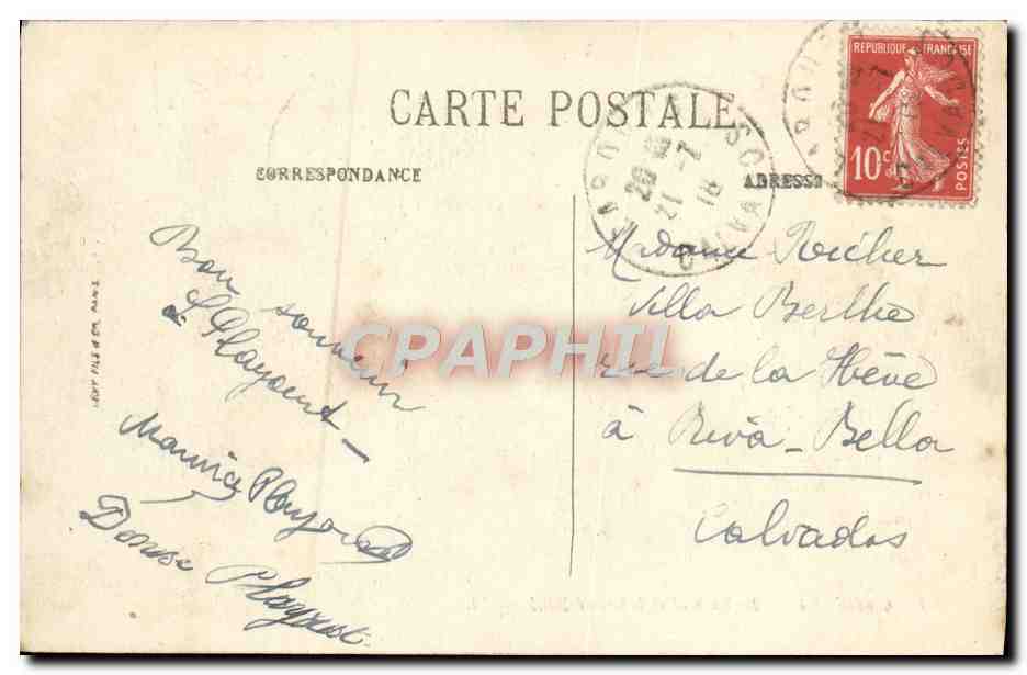 CPA Cabourg Le Kursaal et le grand hotel — Rückseite
