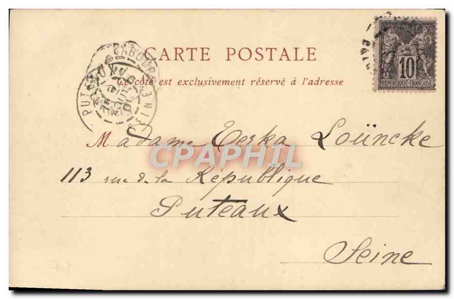 CPA Cabourg La Plage et le Casino — Rückseite