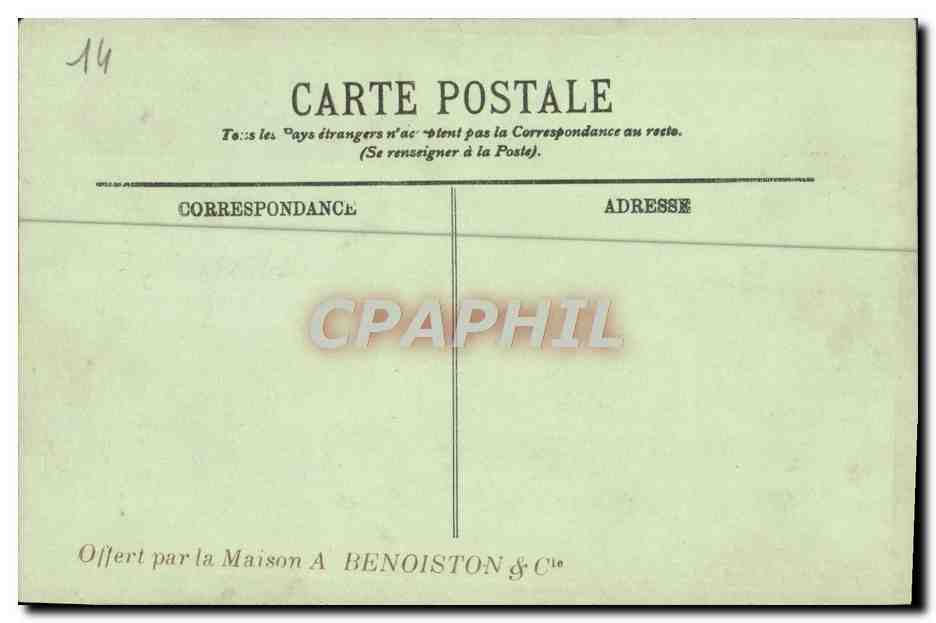 CPA Cabourg La Plage Vue vers le Grand Hotel  — Rückseite