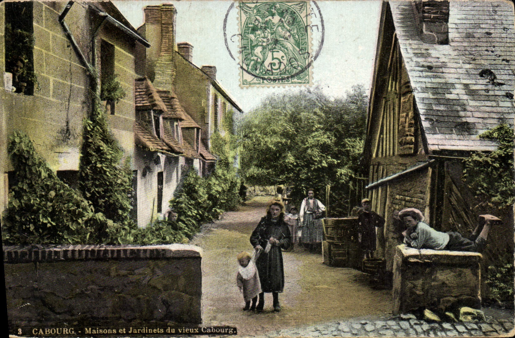 CPA Cabourg Maisons et jardinets du vieux Cabourg 