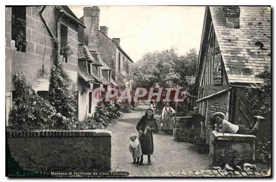 CPA Cabourg Maisons et jardinets du vieux Cabourg
