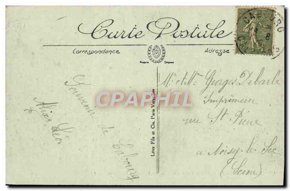 CPA Cabourg Le Boulevard des Anglais les Villas et la Digue  — Rückseite
