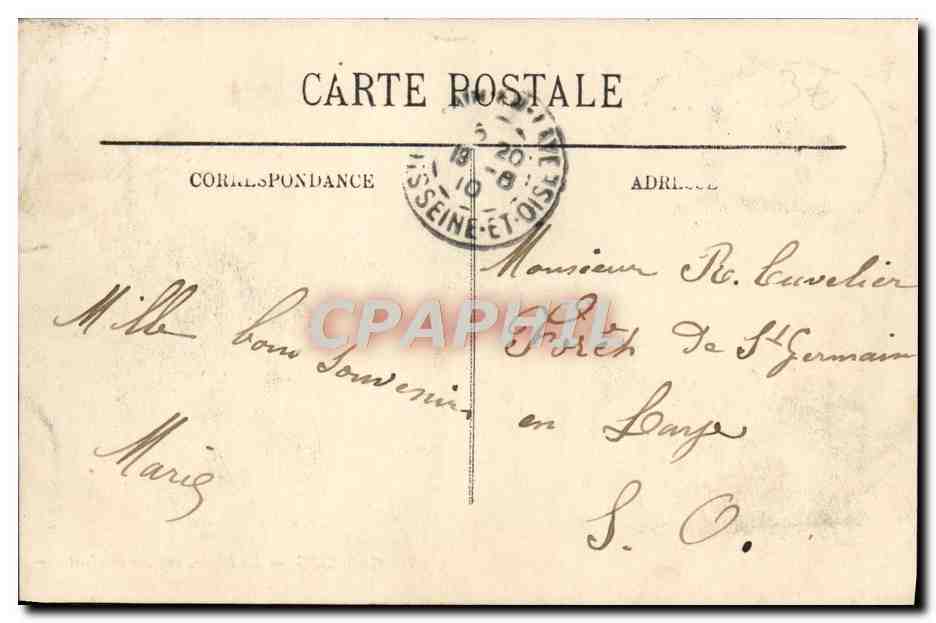 Cabourg — La Digue, vue sur Houlgate — éditeur anonyme, n° 68 — Rückseite