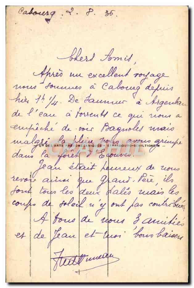 Cabourg - Le Boulevard des Anglais, la Plage et le Grand Hôtel — éditeur C. Des Arts Photomécaniques, n°1 — Reverso