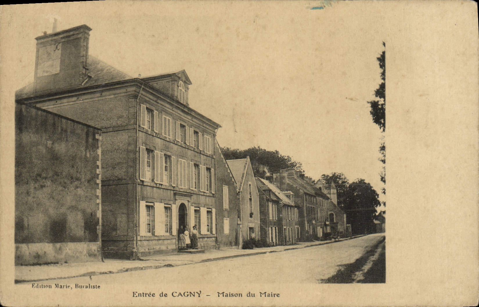 Entrée de CAGNY — Maison du Maire — Édition Marie, Buraliste